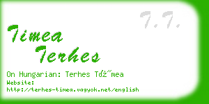 timea terhes business card